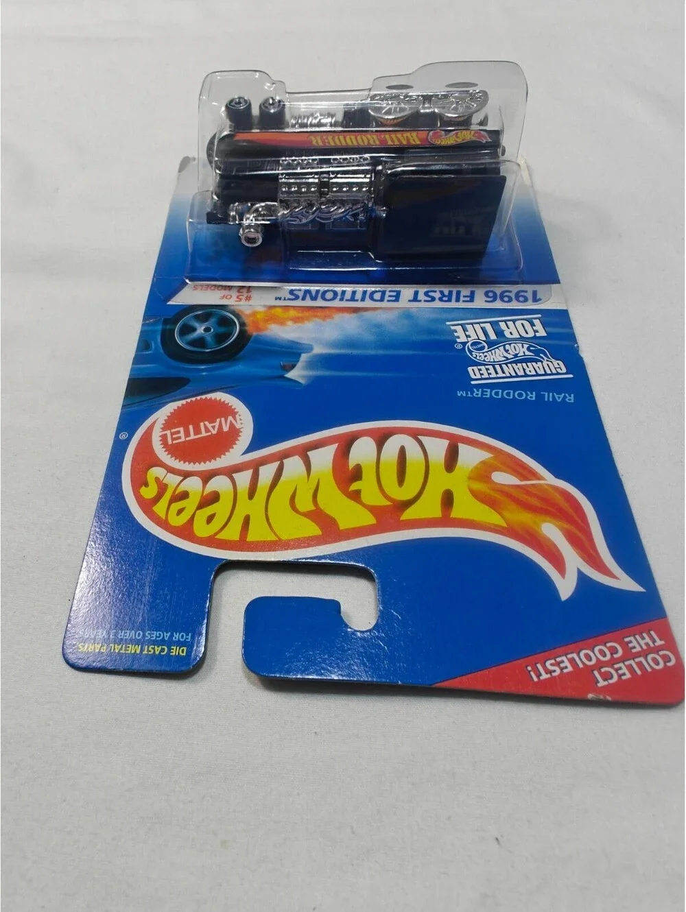 Hot Wheels Rail Rodder 1996 First Editions 1:64 Black Silver Diecast Car